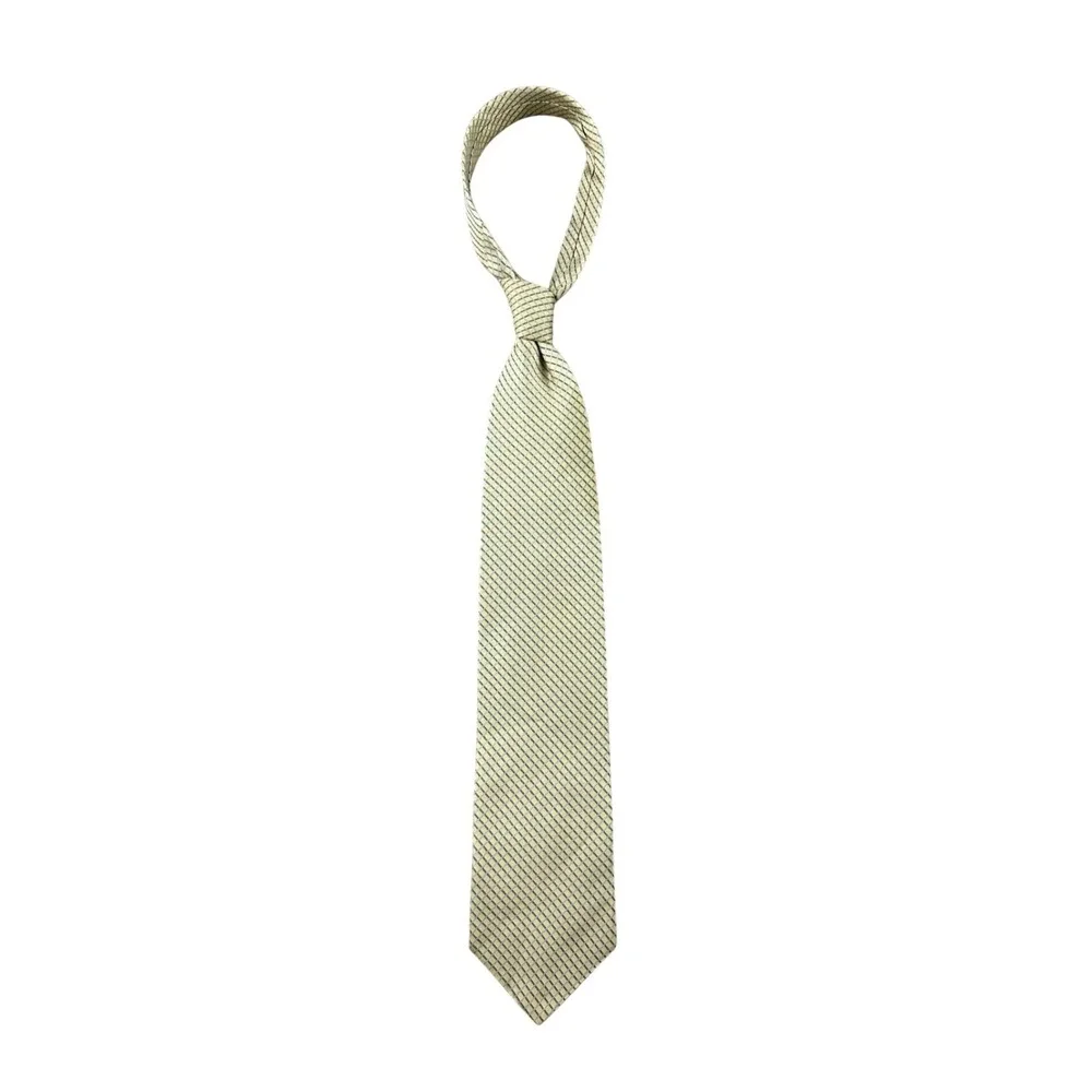 Valerio Garati Men Necktie Yellow Blue 100% Pure Silk Handmade Korea Made Luxury